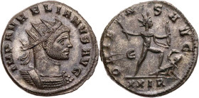 RÖMISCHE KAISERZEIT
Aurelianus, 270-275 n. Chr. BI-Antoninian 11. Emission, Anfang - September 275 n. Chr. Rom, 5. Offizin Vs.: IMP AVRELIANVS AVG, g...