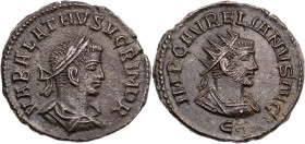 RÖMISCHE KAISERZEIT
Aurelianus mit Vabalathus, 270-272 n. Chr. BI-Antoninian 1. Emission, 270 - März 272 n. Chr. Antiochia, 5. Offizin Vs.: VABALATHV...
