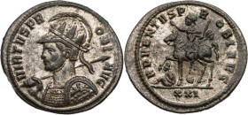 RÖMISCHE KAISERZEIT
Probus, 276-282 n. Chr. BI-Antoninian 2. Emission, 277 n. Chr. Siscia, 5. Offizin Vs.: VIRTVS PR-OBI AVG, gepanzerte Büste mit He...
