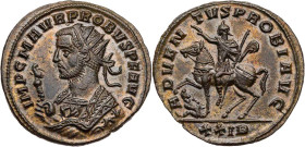 RÖMISCHE KAISERZEIT
Probus, 276-282 n. Chr. BI-Antoninian 3. Emission, 277 n. Chr. Siscia, 2. Offizin Vs.: IMP C M AVR PROBVS P F AVG, Büste in Trabe...
