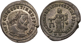 RÖMISCHE KAISERZEIT
Diocletianus, 284-305 n. Chr. AE-Follis 304-305 n. Chr. Ticinum, 3. Offizin Vs.: IMP C DIOCLETIANVS P F AVG, Kopf mit Lorbeerkran...