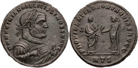 RÖMISCHE KAISERZEIT
Maximianus Herculius als Senior Augustus, 305-307 n. Chr. AE-Follis 305-306 n. Chr. Heraclea, 6. Offizin Vs.: D N MAXIMIANO FELIC...