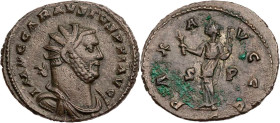 RÖMISCHE KAISERZEIT
Carausius, Usurpator in Britannien, 287-293 n. Chr. AE-Antoninian Camulodunum Vs.: IMP C CARAVSIVS P F I AVG, gepanzerte und drap...