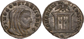 RÖMISCHE KAISERZEIT
Divus Constantius I. Chlorus, gest. 306 n. Chr. AE-Follis 307-309/10 n. Chr. Aquileia, 1. Offizin Vs.: DIVO CONSTANTIO AVG, versc...