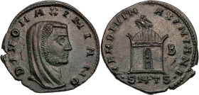 RÖMISCHE KAISERZEIT
Divus Galerius, gest. 311 n. Chr. AE-Follis 311 n. Chr. Thessalonica, 2. Offizin Vs.: DIVO MAXIMIANO, verschleierter Kopf n. r., ...