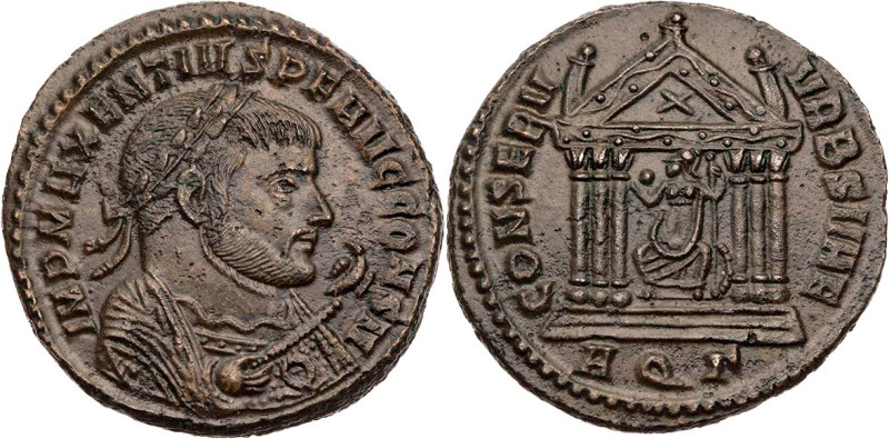 RÖMISCHE KAISERZEIT
Maxentius, 306-312 n. Chr. AE-Follis 308-309 n. Chr. Aquile...