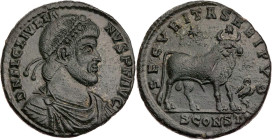 RÖMISCHE KAISERZEIT
Iulianus II., 360/361-363 n. Chr. AE-Doppelmaiorina 361-363 n. Chr. Arelate, 2. Offizin Vs.: D N FL CL IVLIA-NVS P F AVG, gepanze...