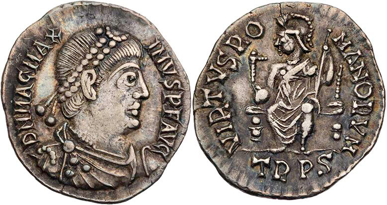 RÖMISCHE KAISERZEIT
Magnus Maximus, 383-388 n. Chr. AR-Siliqua 383-388 n. Chr. ...