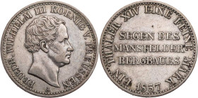 BRANDENBURG - PREUSSEN PREUSSEN, KÖNIGREICH
Friedrich Wilhelm III., 1797-1840. Ausbeutetaler 1837 A AKS 18; J. 63; Thun 251; Olding 184. ss
