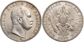 BRANDENBURG - PREUSSEN PREUSSEN, KÖNIGREICH
Wilhelm I., 1861-1888. Vereinstaler 1866 A AKS 99; J. 96; Thun 270; Olding 405. kl. Kratzer, ss/ss-vz