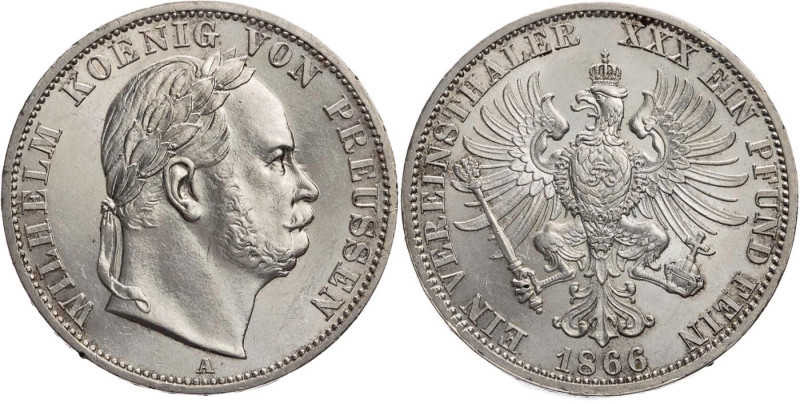 BRANDENBURG - PREUSSEN PREUSSEN, KÖNIGREICH
Wilhelm I., 1861-1888. Vereinstaler...