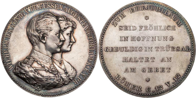 BRANDENBURG - PREUSSEN PREUSSEN, KÖNIGREICH
Wilhelm II., 1888-1918. Silbermedai...