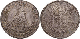 BRAUNSCHWEIG UND LÜNEBURG BRAUNSCHWEIG-LÜNEBURG-CELLE, FÜRSTENTUM
Friedrich, 1636-1648. Reichstaler 1641 LW Clausthal Vs.: Brustbild n. r., Rs.: fünf...