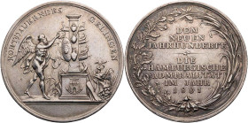 HAMBURG STADT
 Silbermedaille 1801 unsigniert, v. F. W. Loos Auf das neue Jahrhundert, herausgegeben vom Admiralitäts-Kollegium, Vs.: Saturn steht mi...