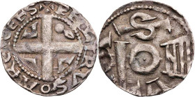 KÖLN ERZBISTUM
Philipp I. Graf von Heinsberg, 1167-1191. Denar Soest Vs.: Kreuz, im ersten Winkel Soester Zeichen, in den übrigen je ein V, Rs.: Colo...
