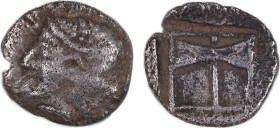 Troas, Tenedos
AR Hemiobol Circa 550-450 BC., 9 mm .49 g.