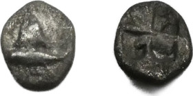 Mysia, Kyzikos
AR Obol, 550-480 BC, 8 mm, .38 g.