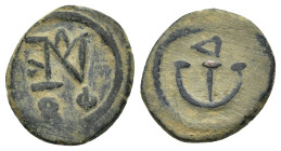 Byzantine bronze coin (2 Gr. 15mm.)