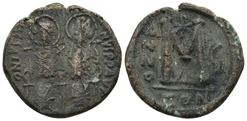 Byzantine bronze coin (14.5 Gr. 28mm)