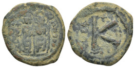 Byzantine bronze coin (6.25 Gr. 21mm.)