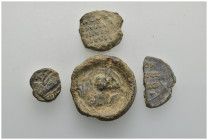 Byzantine lead seal lot 4 pieces SOLD AS SEEN NO RETURNS.