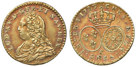 FRANCIA Luigi XV (1715-1774) Mezzo luigi d'oro 1727 C - Gad. 329 AU (g 4,06) RR

SPL