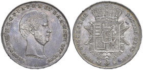 FIRENZE Leopoldo II (1824-1859) Francescone 1858 - Gig. 24a AG (g 27,38) Colpetto al bordo. 

SPL