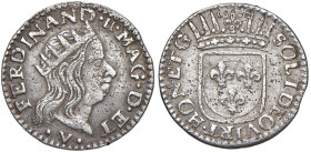 LIVORNO Ferdinando II di Borbone (1621-1670) Luigino 1662 - Pucci 101 var. AG (g 2,18) RR

BB+