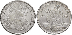 NAPOLI Carlo di Borbone (1734-1759) Piastra da 120 grana 1747 - Gig. 26a AG (g 25,21) RR

BB