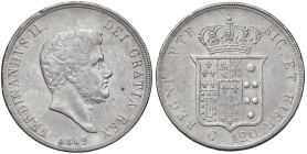 NAPOLI Ferdinando II (1830-1859) Piastra da 120 grana 1849 - Gig. 78 AG (g 27,50) RRR

M. di BB