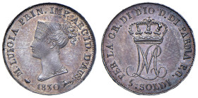PARMA Maria Luigia d'Austria (1815-1847) 5 Soldi 1830 M - Gig. 13 AG (g 1,24) R

FDC