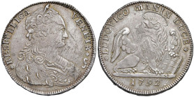 VENEZIA Ludovico Manin (1789-1797) Mezzo tallero per il Levante 1792 - Pao. 36 AG (g 14,28) R 

SPL