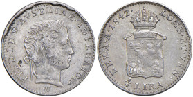 VENEZIA Ferdinando I (1835-1848) Quarto di lira austriaca 1842 V - Gig. 89 AG (g 1,60) RRRR

BB