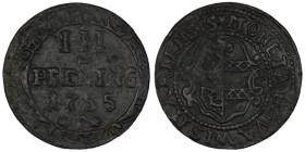 Mecklenburg-Wismar. (1755) 3 Pfennig.