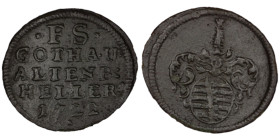 Saxony-Gotha. Friedrich II. (1722) Heller.