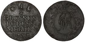 Brandenburg-Prussia. Friedrich Wilhelm II. (1797) 1/2 Groschen. Breslau.