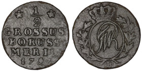Brandenburg-Prussia. Friedrich Wilhelm II. (1797) 1/2 Groschen. Breslau.