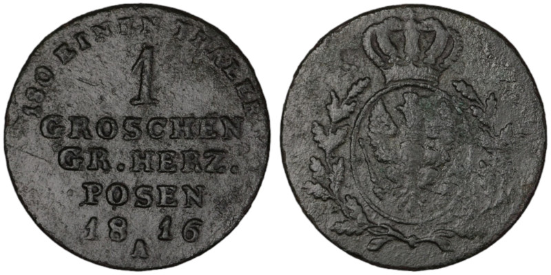 Prussia-Posen. Friedrich Wilhelm III. (1816) 1 Groschen.