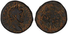 Antoninus Pius. (138-161 AD). Bronze . (21mm, 9,58g). Syria. Antioch. Obv: laureate bust of Antoninus Pius right. Rev: SC and eagle in wreath.