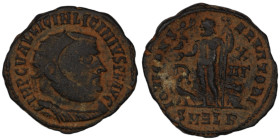 Licinius I. (321-323 AD). Follis. (19mm, 3,07g) Alexandria. Obv: IMP C VAL LICIN LICINIVS P F AVG. cuirassed bust of Licinius right. Rev: IOVI CONSERV...
