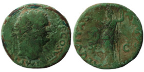 Vespasian. (77-78 AD). Dupondius. (24mm, 9,12g) Lugdunum. Obv: IMP CS VESPASIAN AVG COS VIII PP. laureate bust of Vespasian right. Rev: QVITAS AVGVSTI...