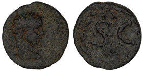 Elagabalus. (218-222 AD). Bronze. (18mm, 5,03g) Syria. Antioch. Obv: bust of Elagabalus right. Rev: SC. delta and eagle.