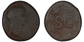 Trajan. (98-117 AD). Bronze. (27mm, 13,26g) Syria. Antioch. Obv: laureate bust of Trajan right. Rev: SC in laurel-wreath.