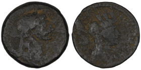 Trajan. (98-117 AD). Bronze. (25mm, 9,58g) Syria. Antioch. Obv: laureate bust of Trajan right. Rev: SC in laurel-wreath.