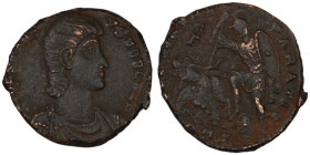 Constantinus II. (351-354 AD). Follis. (21mm, 5,59g) Antioch. Obv: D N CONSTANTIVS P F AVG. diademed bust of Constantinus right. Rev: FEL TEMP REPARAT...