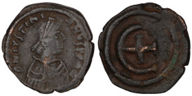 Justinian I. (527-565 AD). Pentanummium. (18mm, 1,21g) Antioch.
