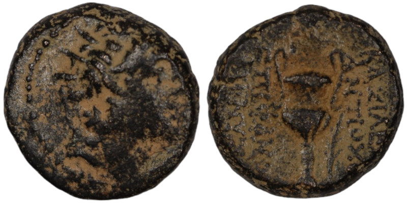 Antiochos VI. Dionysos. (144-142 BC). Bronze . (17mm, 6,58g) Antioch.