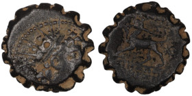 Antiochos VI. Dionysos. (144-142 BC). Bronze . (17mm, 4,18g) Antioch.