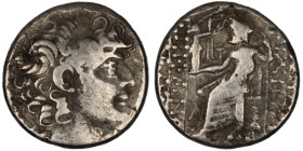 Seleukos VI. Epiphanes. (95-94 BC) AR Tetradrachm. (26mm, 13,70g) Antioch. Obv: diademed head right. Rev: Zeus seated left holding Nike.