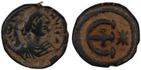 Justinian I. (527-565 AD). Pentanummium. (16mm, 2,45g) Antioch.